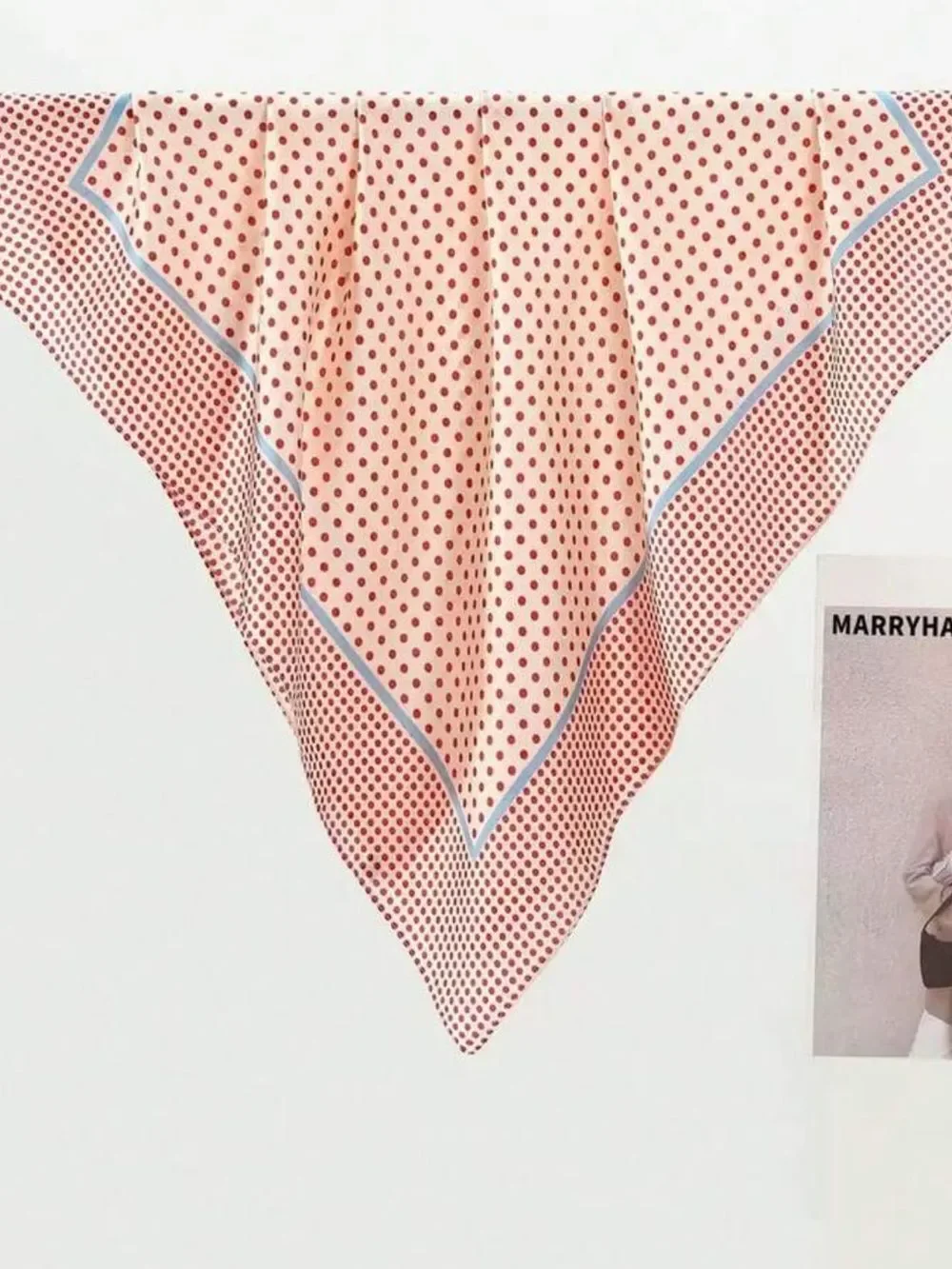 Red Polka Dot Head Scarf S172